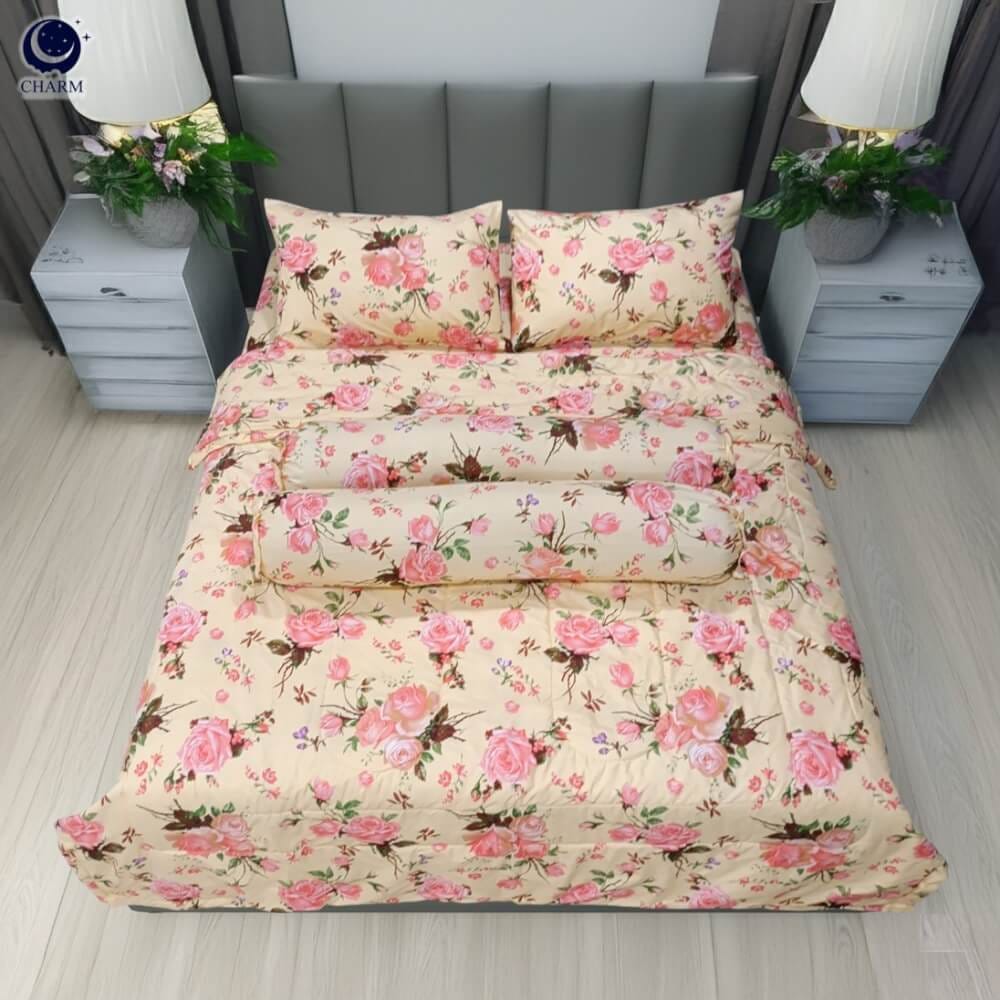 ชุดผ้าปูที่นอน 3.5 ฟุต 4 ชิ้น CHARM รุ่น CLASSIC ลาย CLASSIC ROSE_2